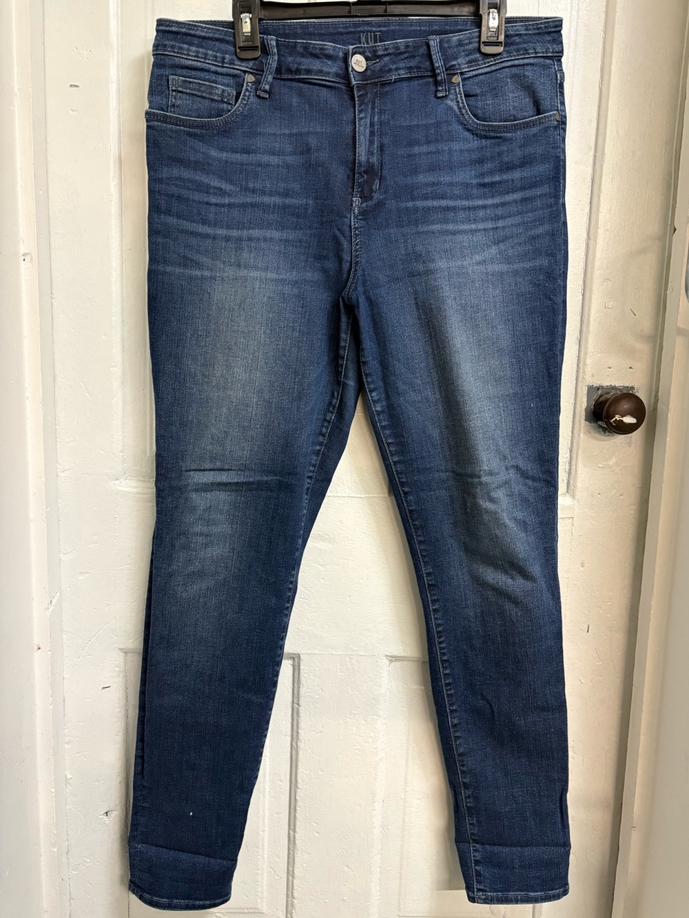 Kut from the Kloth Medium Wash High Ride Toothpick Skinny Jeans